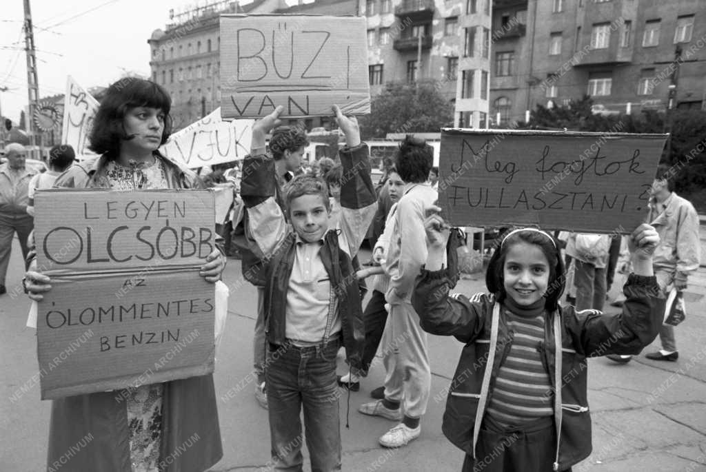 Tüntetés - Légszennyezés elleni demonstráció Budapesten