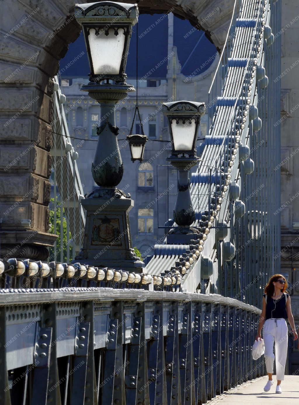 Városkép - Budapest - A Lánchíd szerkezeti részlete