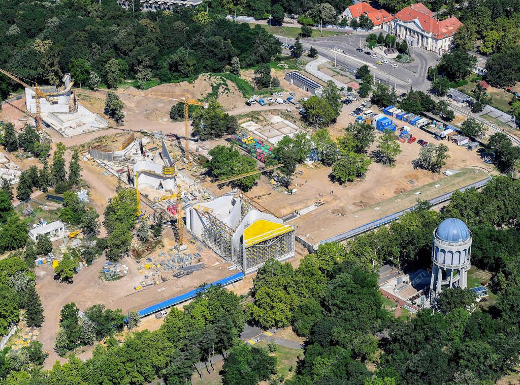 Légi fotó - Debrecen - Az épülő Nagyerdei Strand