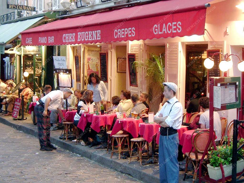 Vendéglátás - Párizs - Vendéglő a Montmartre-on