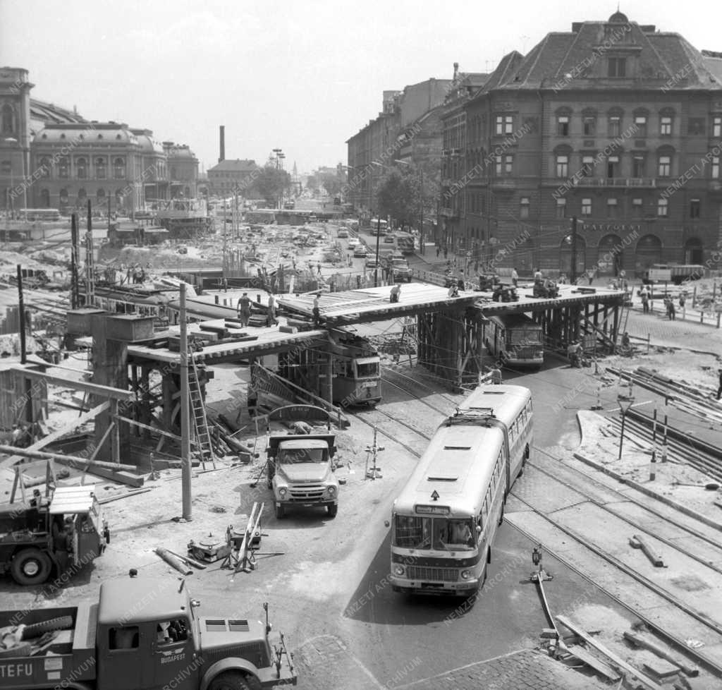 Építkezés - Városkép - Baross téri felüljáró építkezése