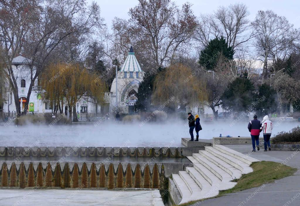 Városkép - Budapest - A Városligeti-tó télen