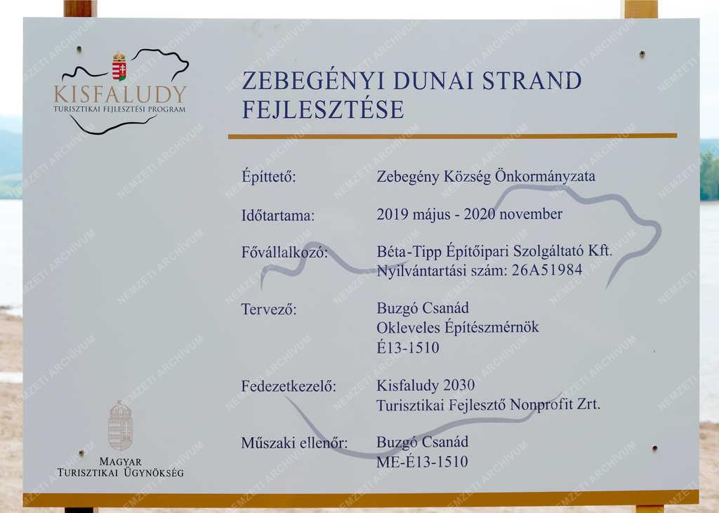 Szabadidő - Zebegény - Dunai Strand fejlesztése