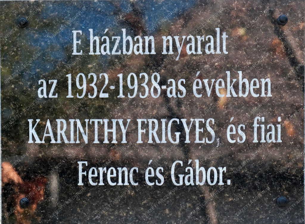 Városkép - Verőce - Karinthy Frigyes író egykori nyaralóhelye