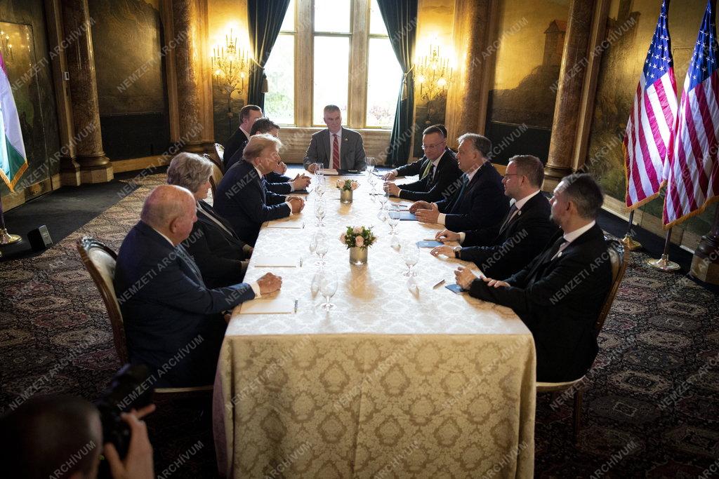 Orbán Viktor és Donald Trump tárgyalása