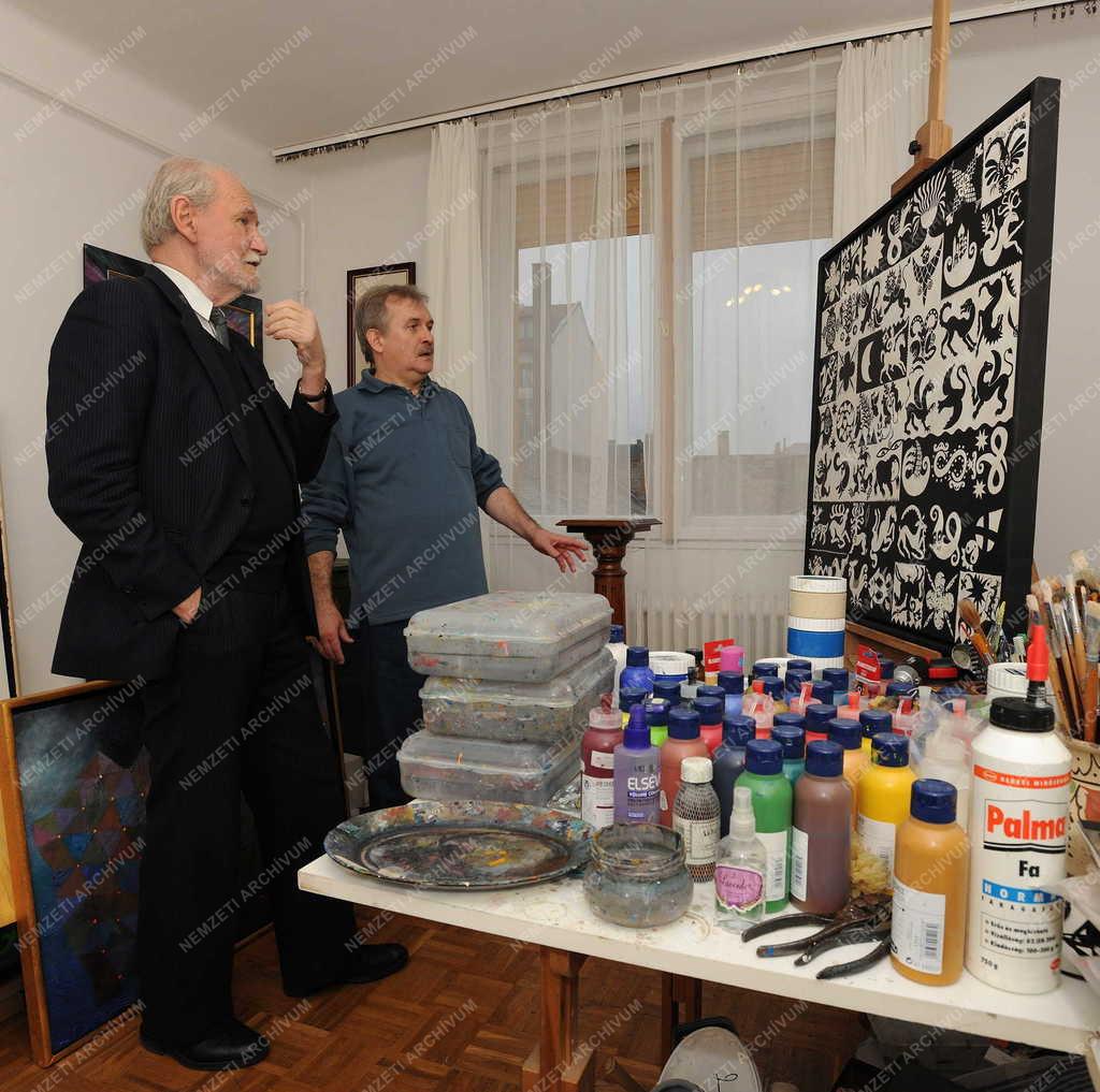 Portré - Pap Gábor művészettörténész és Sulyok Géza festőművész