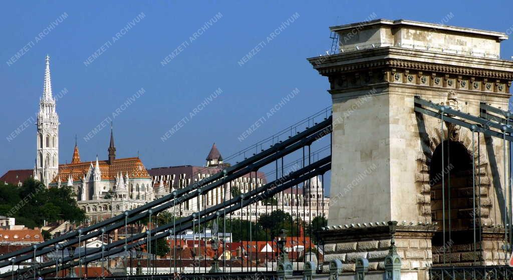 Városkép - Budapest - A Lánchíd és a budai vár