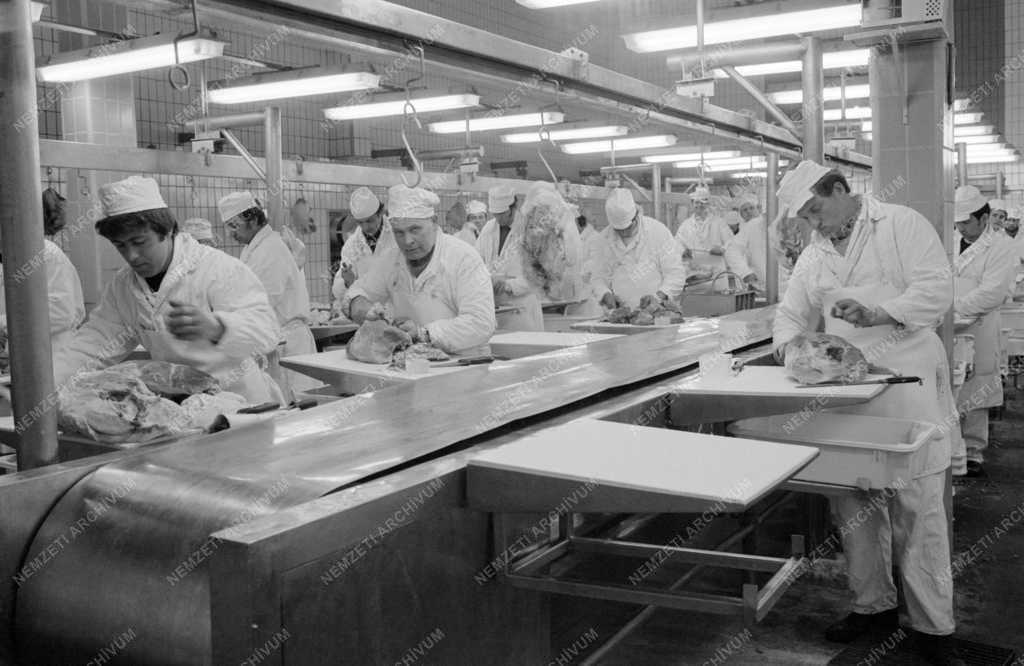 Ipar - Élelmiszeripar - Sonkák a Pápai Húskombinátjában