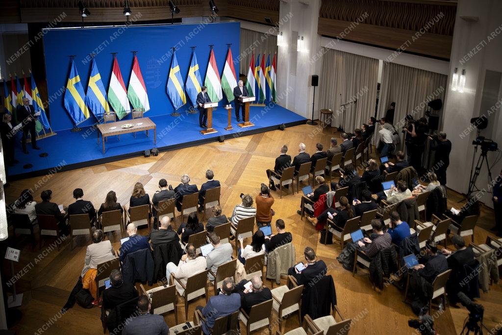 Orbán Viktor fogadta a svéd miniszterelnököt