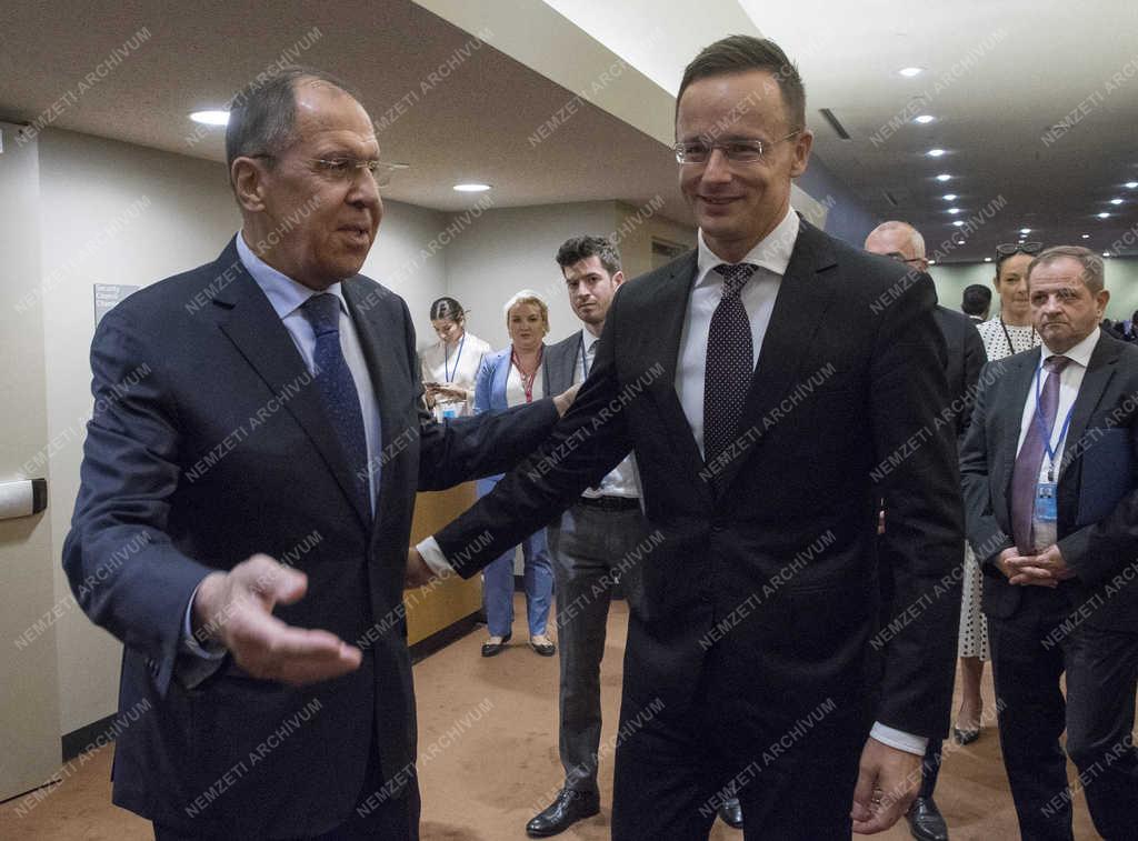 Szijjártó Péter és Szergej Lavrov találkozója New Yorkban 