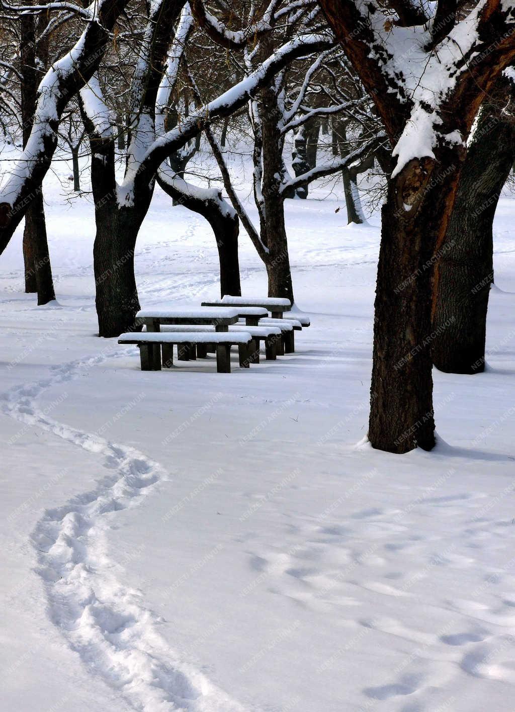 Időjárás - Budapest - A tabáni park télen