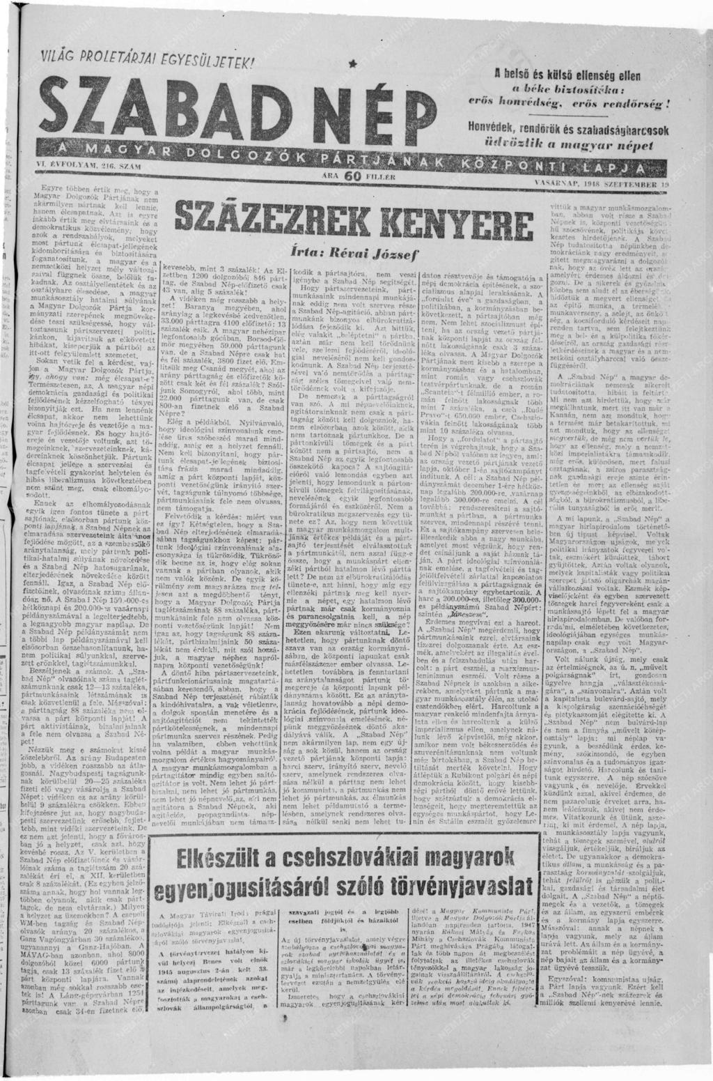 Sajtó - Szabad Nép