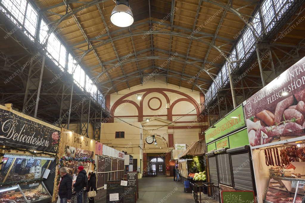 Kereskedelem - Budapest - Hunyadi téri vásárcsarnok