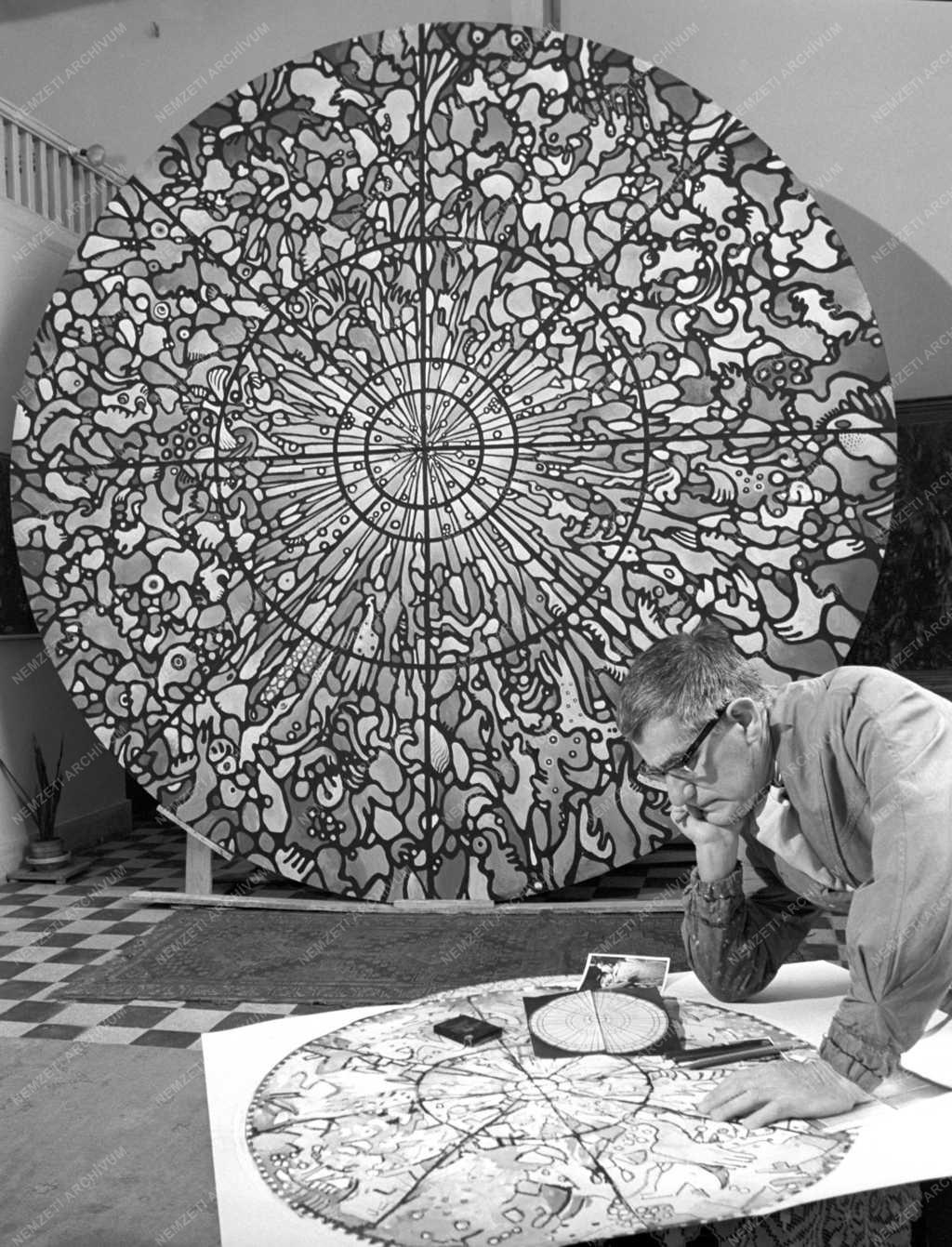 Művészet - Nagyméretű üvegfestmény a Korányi Szanatóriumnak