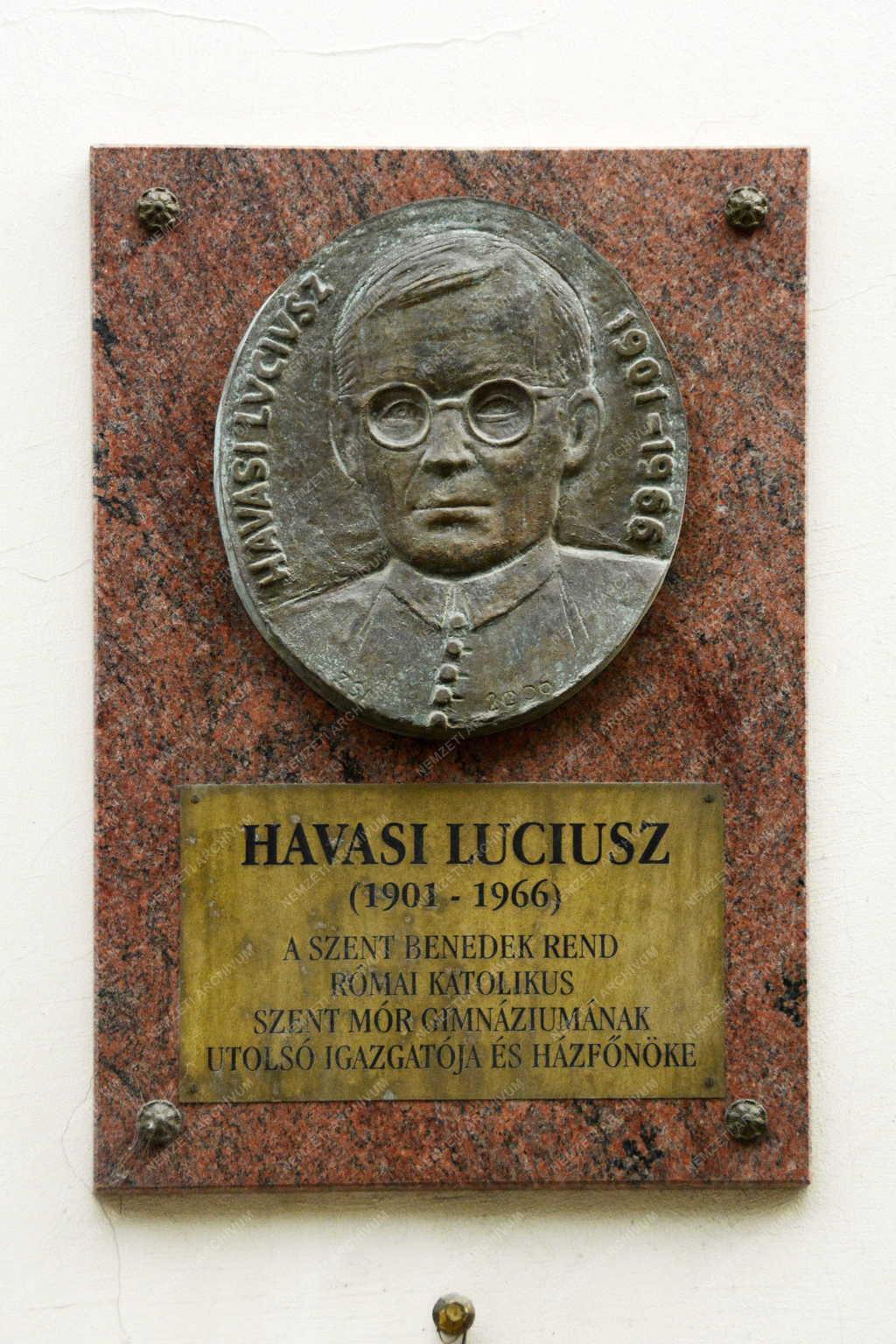 Emléktábla - Pápa - Havasi Lucius emléktáblája