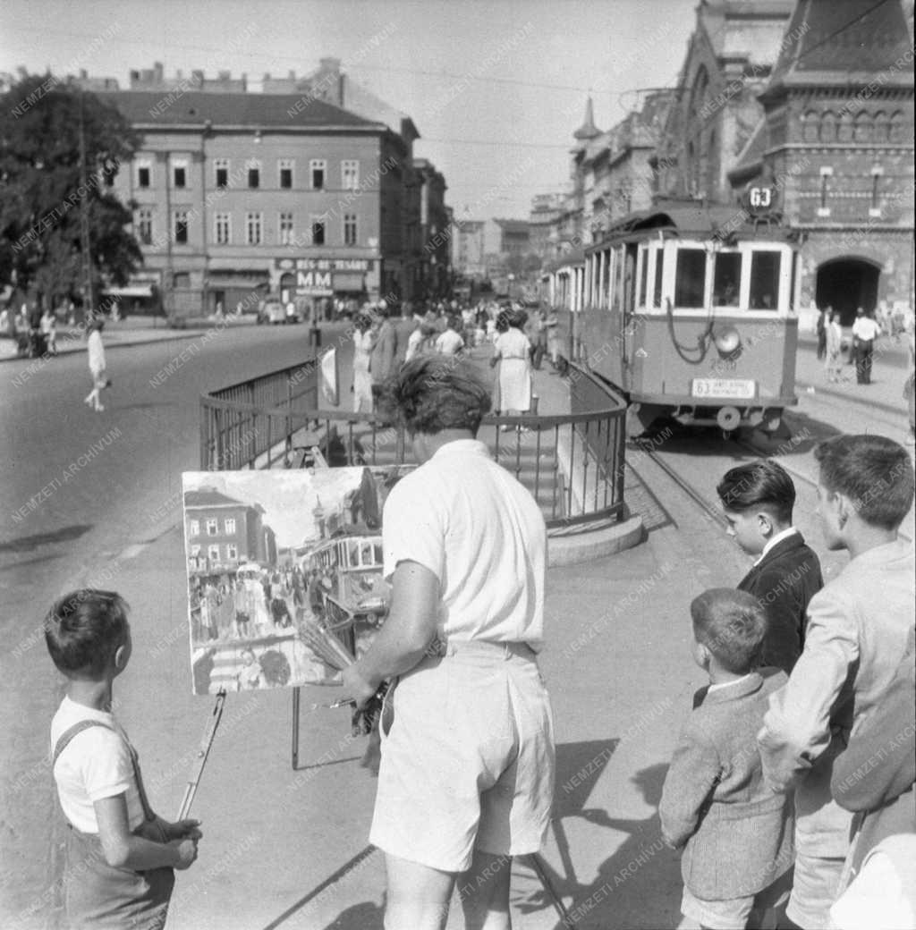 Életkép - Nyári nap a budapesti Dimitrov téren