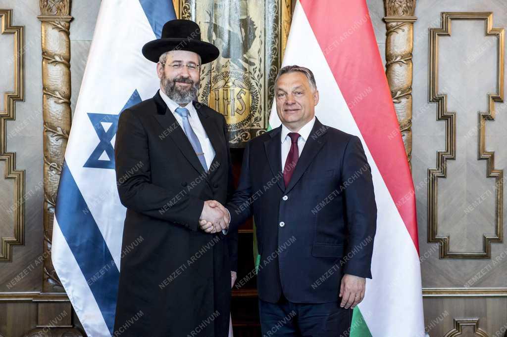 Izrael askenázi főrabbiját fogadta Orbán Viktor