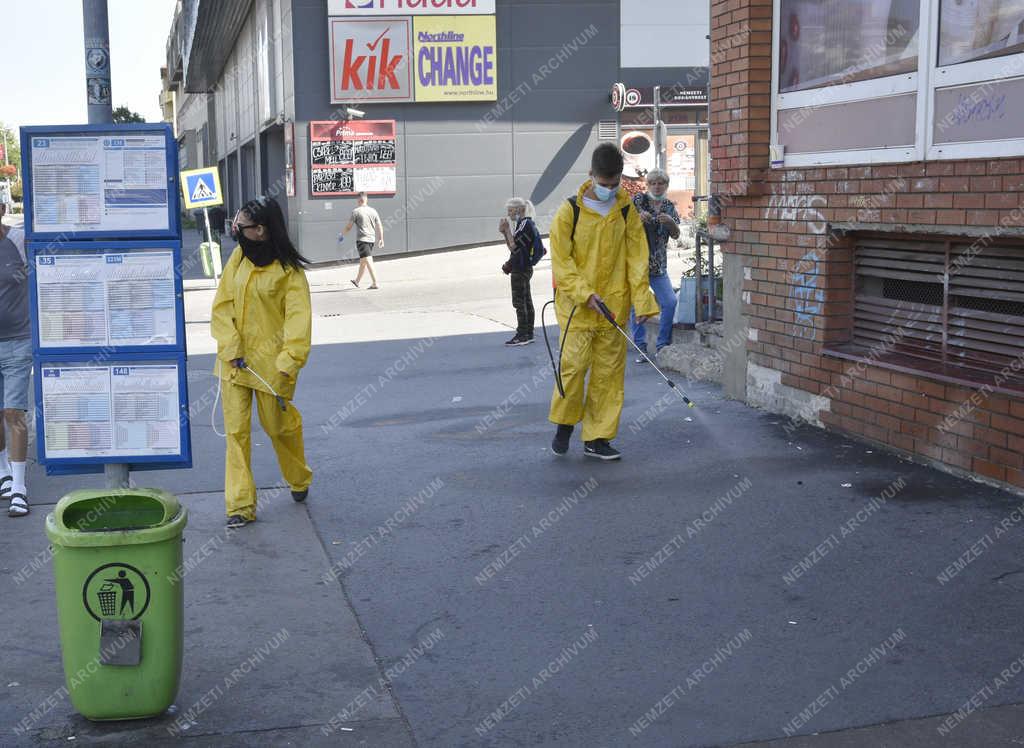 Járvány - Budapest - Fertőtlenítés