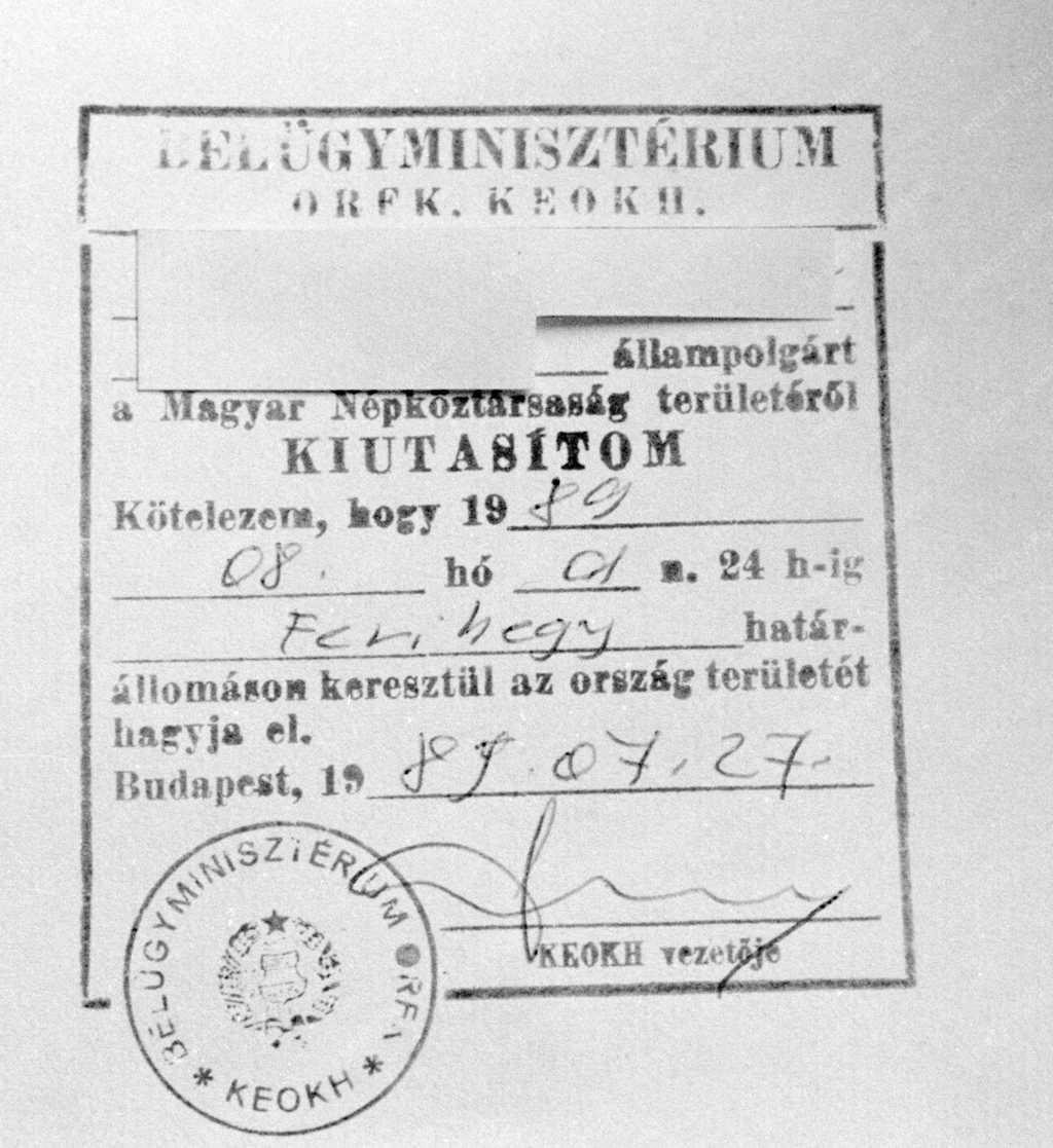 Rendvédelmi szervek - Határőr bélyegző