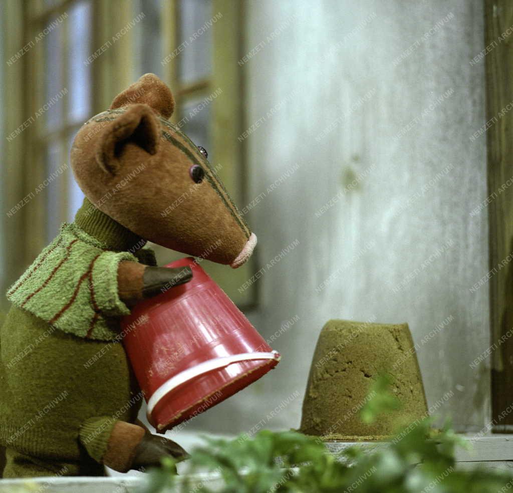 Televízió - A Dörmögőék kalandjai című bábfilmsorozat forgatása