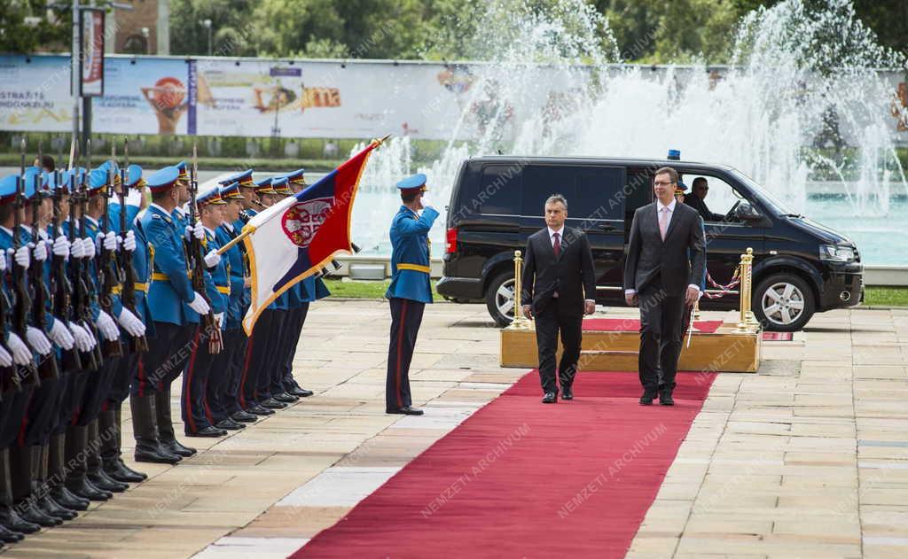 Orbán Viktor és Aleksandar Vucic találkozója Belgrádban