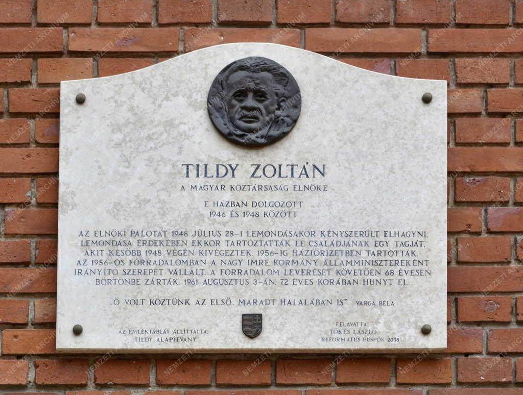 Emléktábla - Budapest - Tildy Zoltán emléktáblája