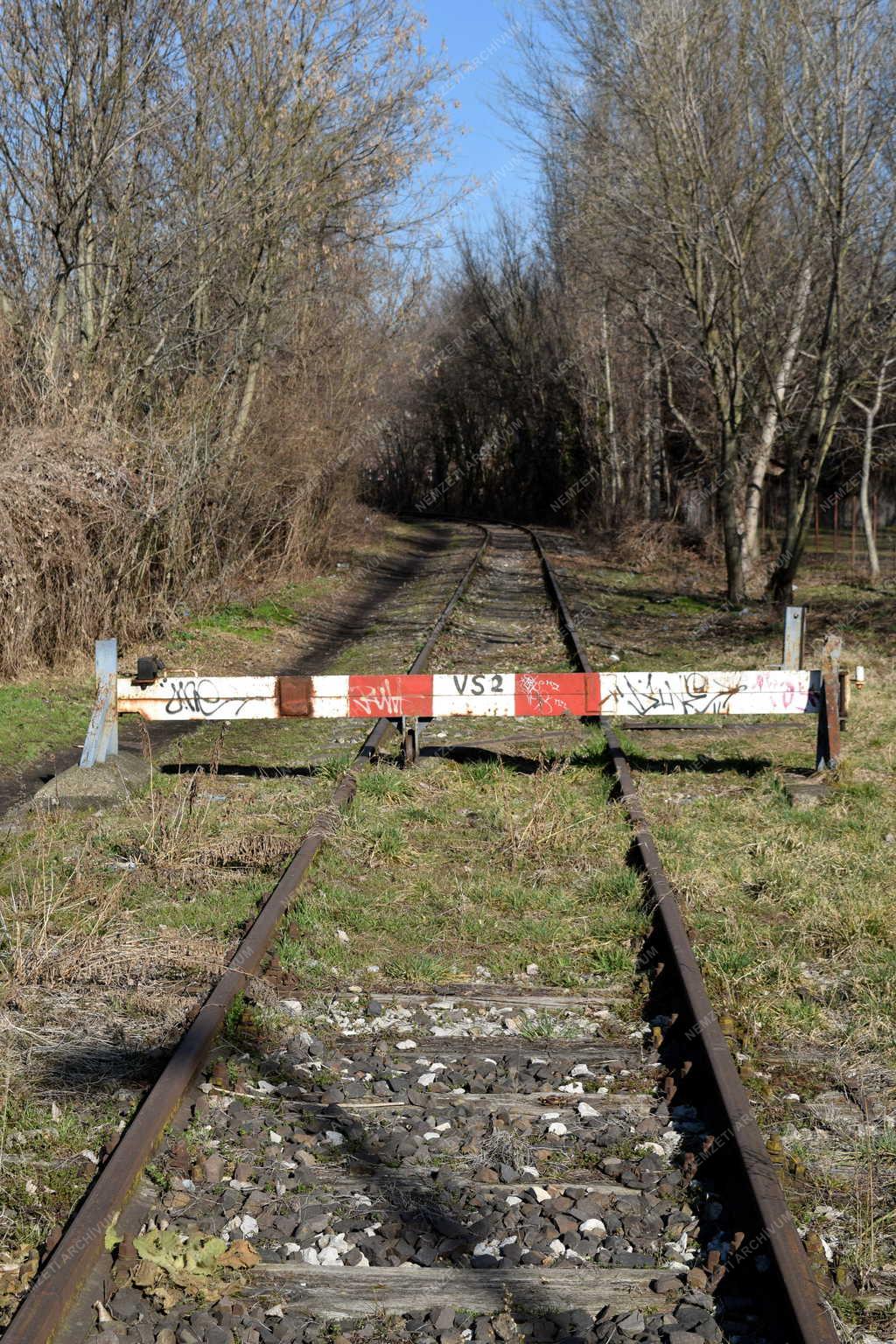 Közlekedés - Lezárt iparvágány a fővárosban