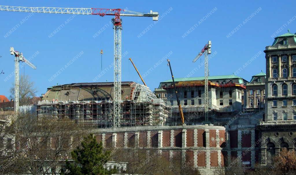 Városkép - Budapest - Építkezés a budai Várban