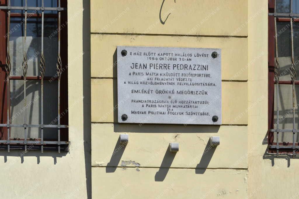Emléktábla - Budapest - Jean Pierre Pedrazzini emléktáblája