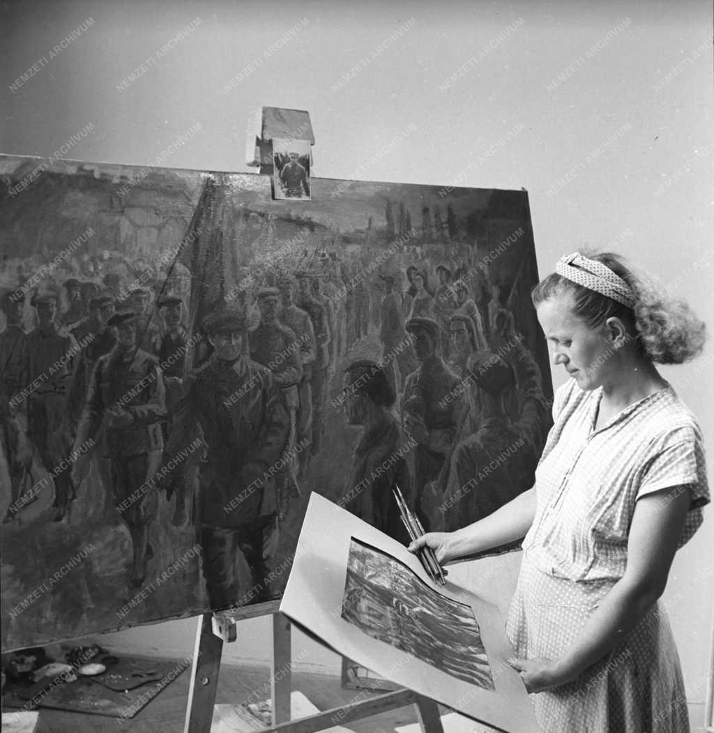 Kultúra - Kasznár Aranka képet fest Rákosi Mátyásról