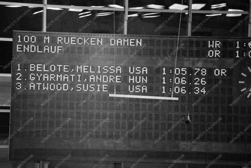 Sport - Müncheni olimpia - A 100 méteres női hátúszás eredménye