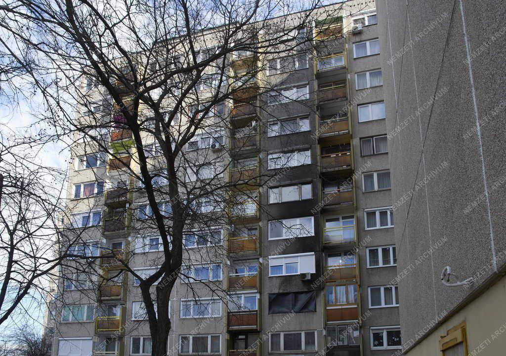 Katasztrófa - Budapest - Kiégett panellakás Kőbányán