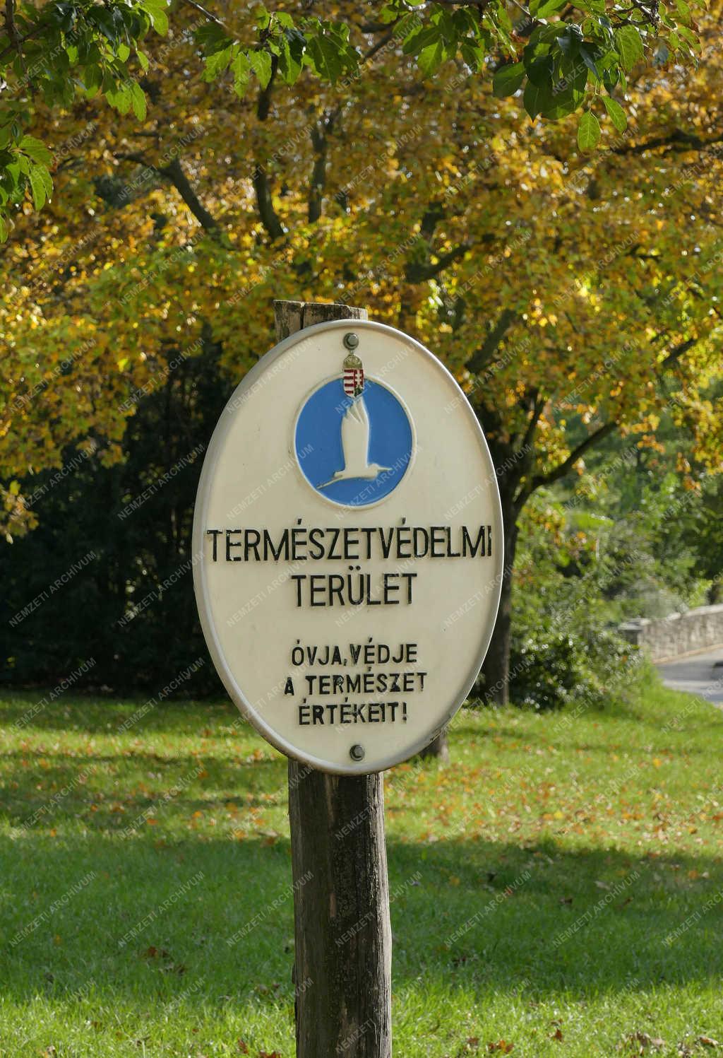 Természetvédelem - Budapest - Tájékoztató tábla a Gellért-hegyen