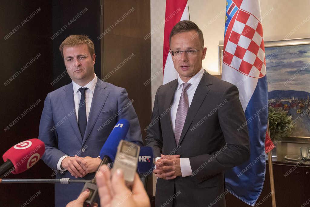 Szijjártó Péter Zágrábban 