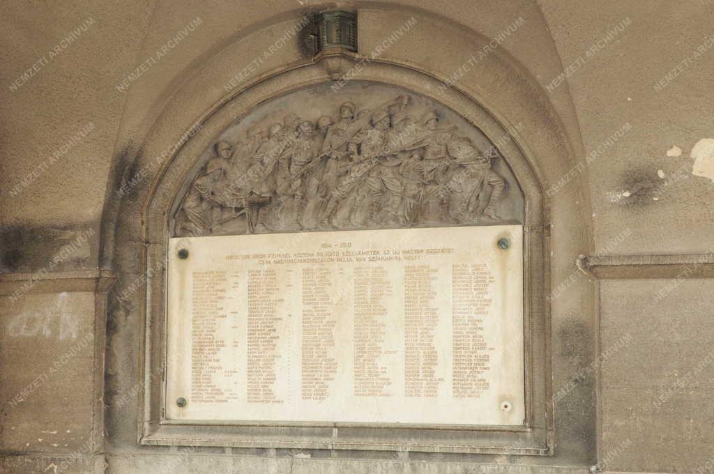 Emléktábla - Kőszeg - I. világháborús emléktábla