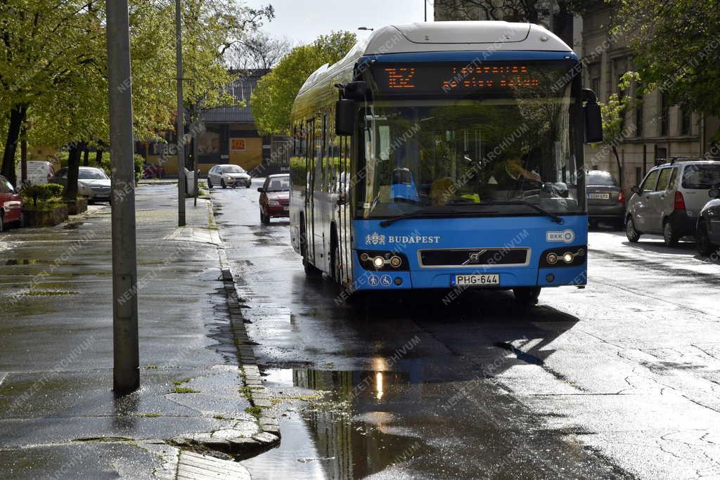 Közlekedés - Budapest - Eső után