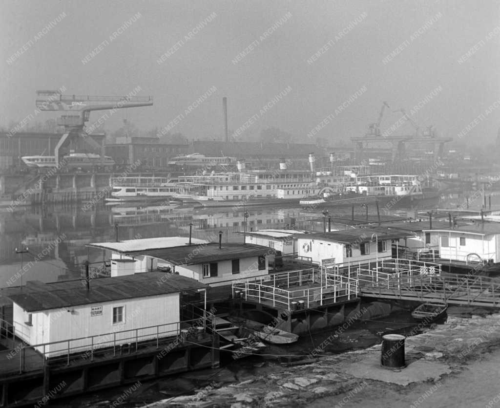 Időjárás - Közlekedés - Újpesti téli kikötő 