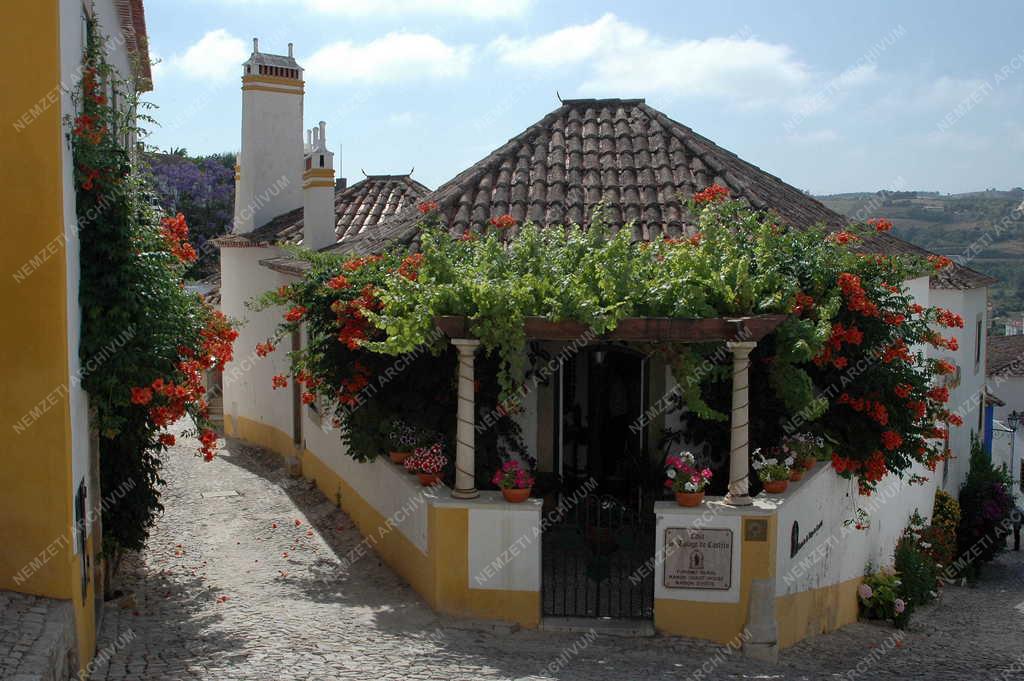 Portugália - Obidos - Utcák, épületek