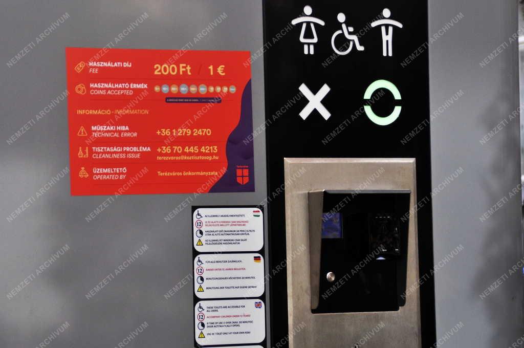 Szolgáltatás - Nyilvános illemhely a budapesti belvárosban