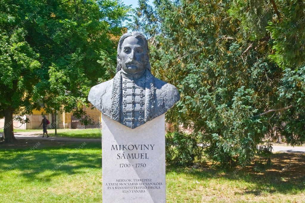 Műalkotás - Tata - Mikoviny Sámuel mellszobra