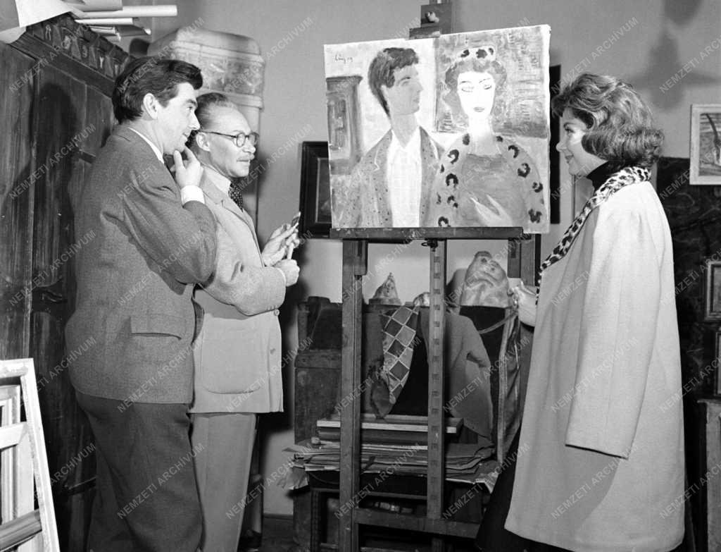 Kultúra - Ruttkai Éva és Gábor Miklós Láng Rudolf műtermében 