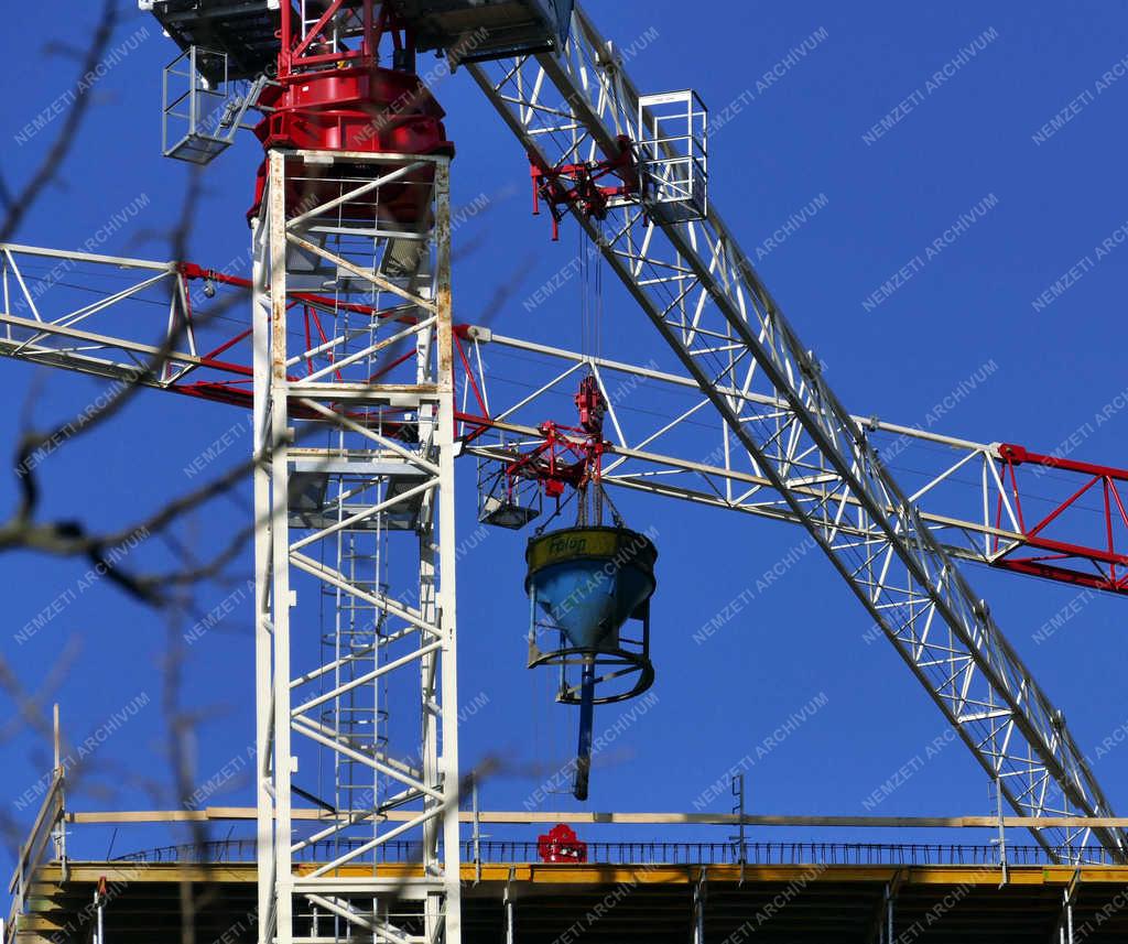 Építőipar - Budapest - Új lakónegyed épül Óbudán