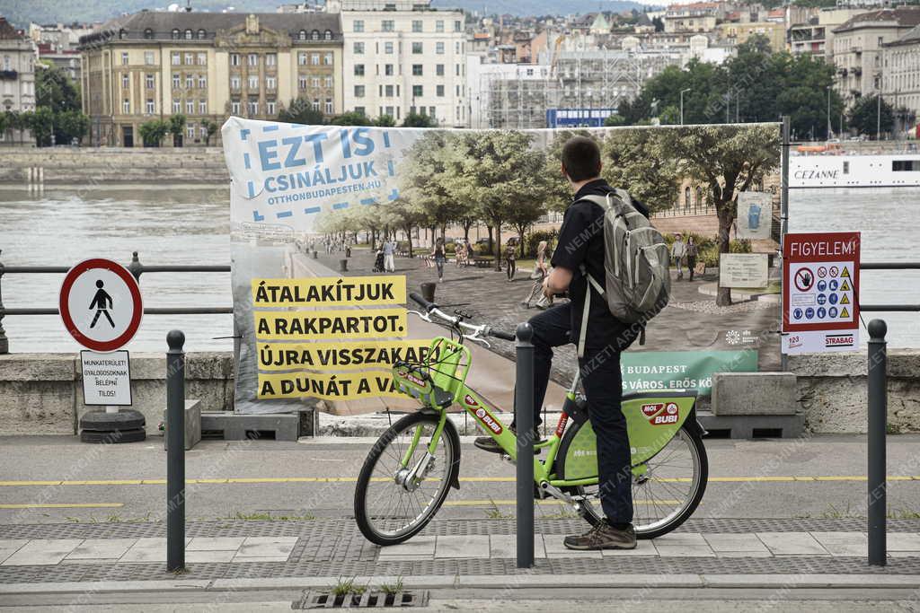 Településfejlesztés - Budapest - Átépítik az Idősebb Antall József rakpartot