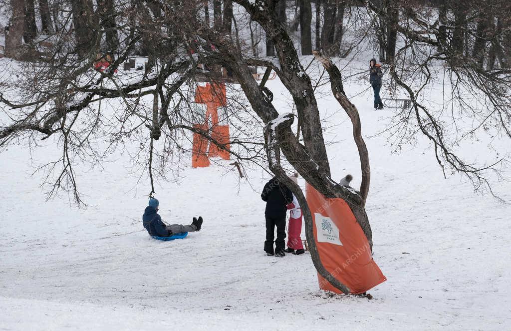 Szabadidő - Budapest - Tél a Normafánál