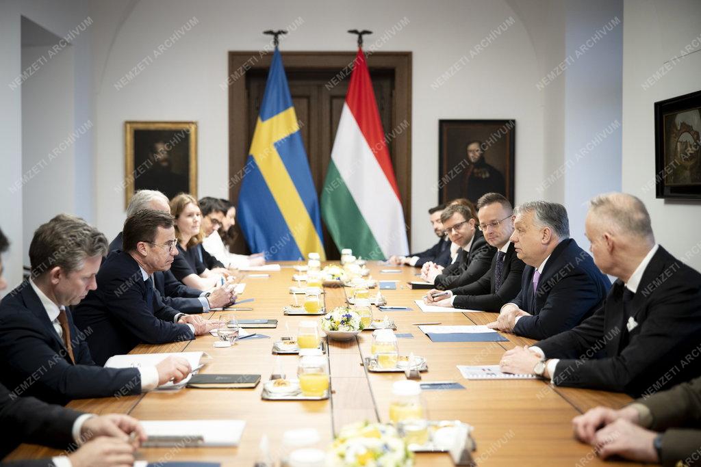 Orbán Viktor fogadta a svéd miniszterelnököt