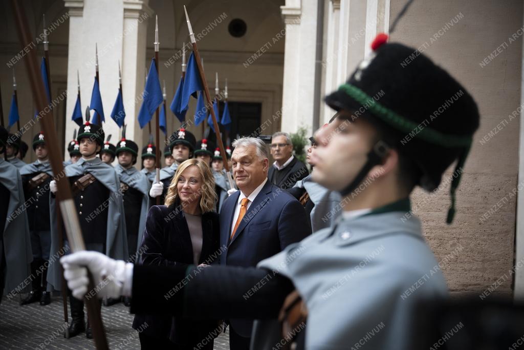 Orbán Viktort fogadta Giorgia Meloni olasz miniszterelnök