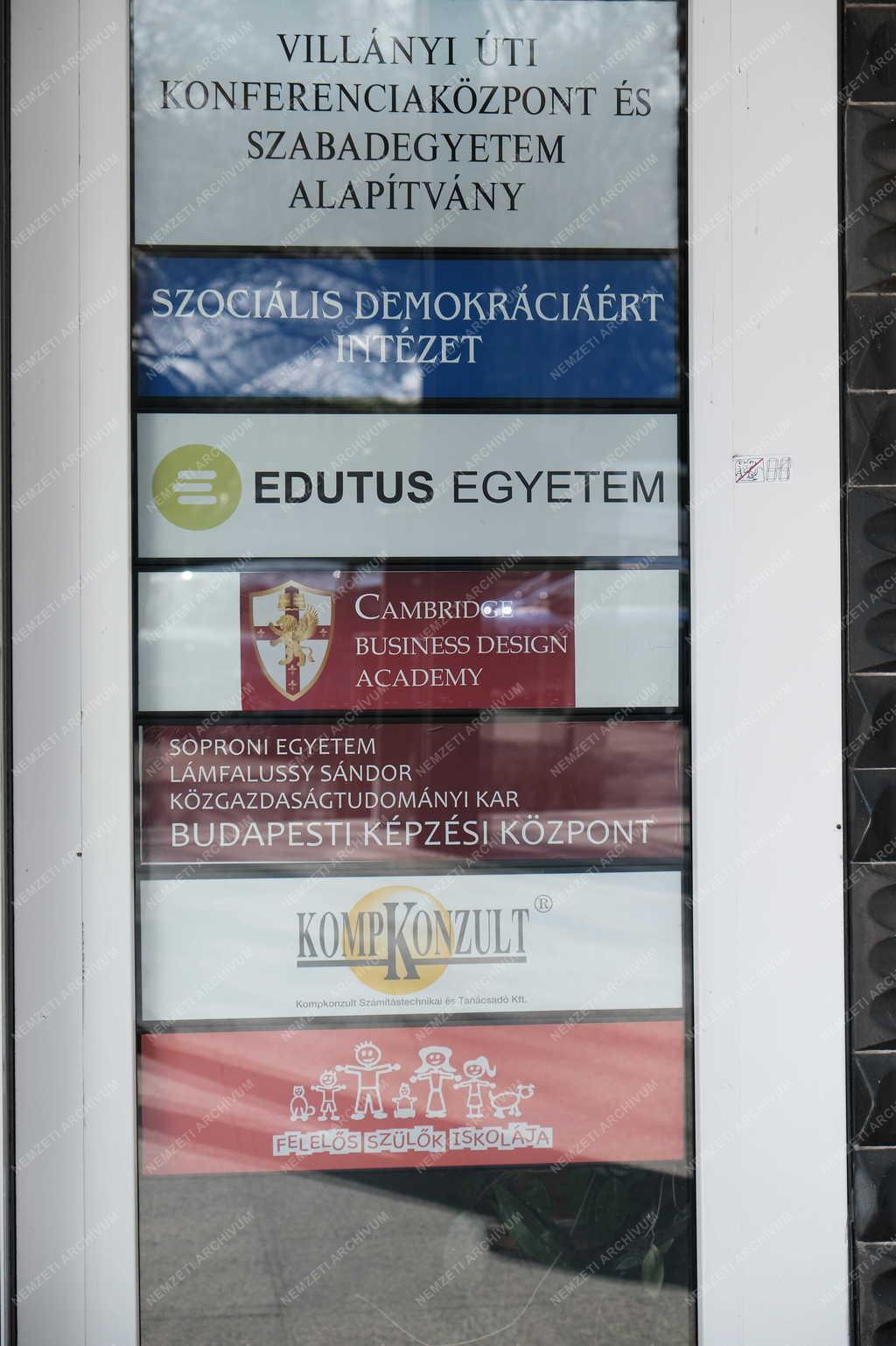 Szervezet - Budapest - Villányi úti Konferenciaközpont és Szabadegyetem Alapítvány