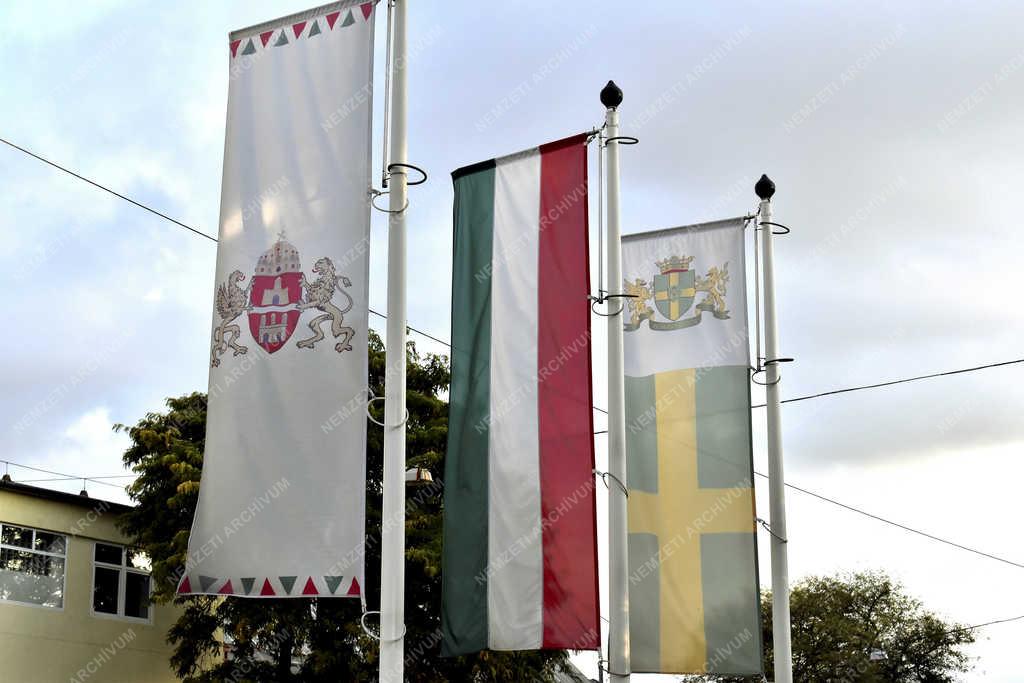 Városkép - Budapest - Budapesti zászlók