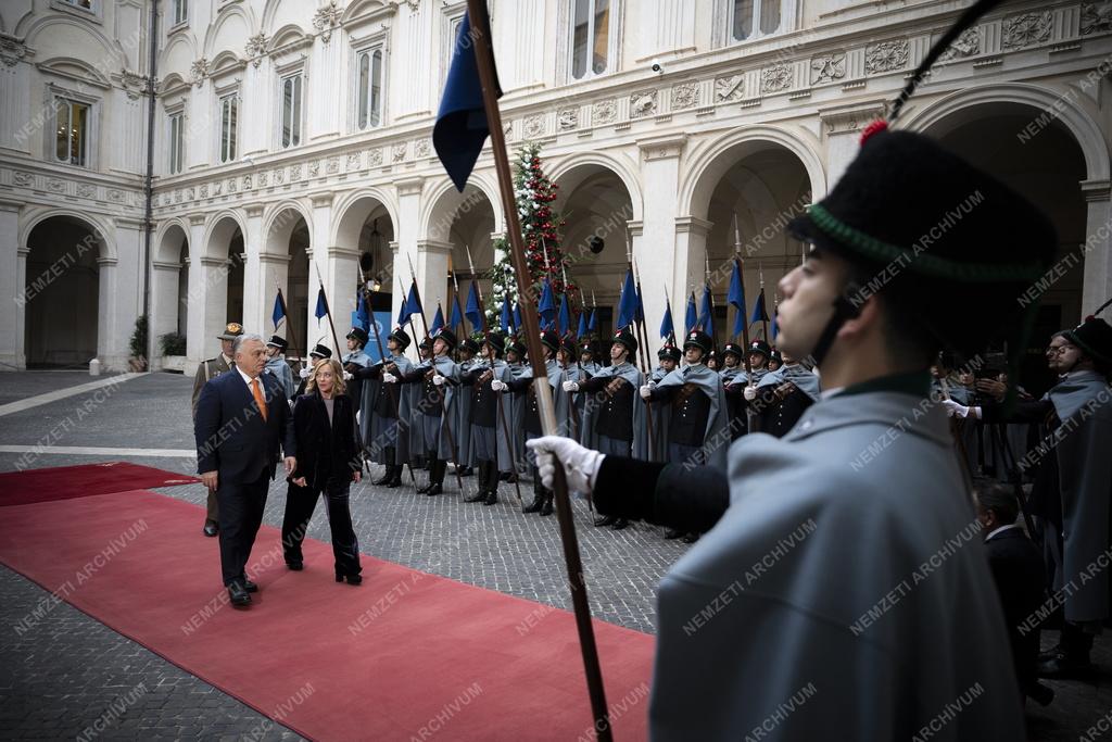 Orbán Viktort fogadta Giorgia Meloni olasz miniszterelnök