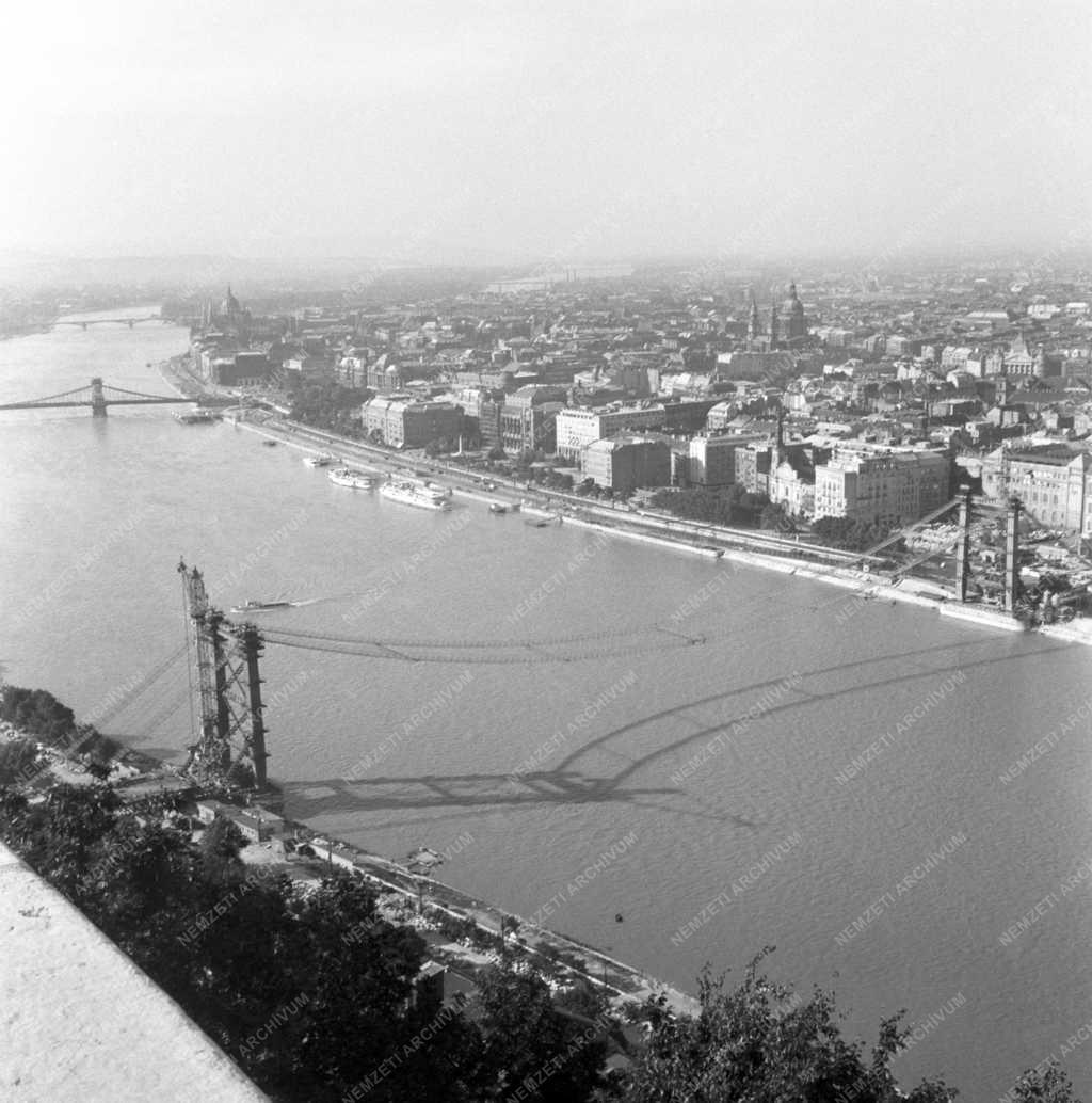 Városkép - Budapesti képek - Az épülő Erzsébet híd